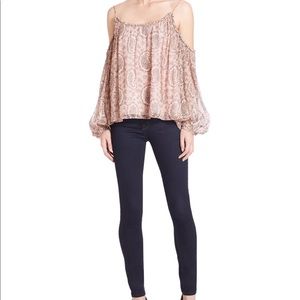 Elizabeth and James SILK Floral Boho Top